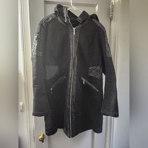 A-line fall/winter Hooded coat